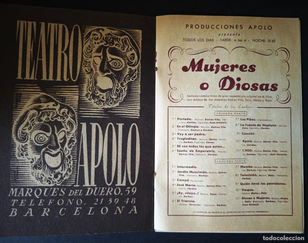 Coleccionismo: TEATRO APOLO - BARCELONA- 2 PROGRAMAS - Foto 6