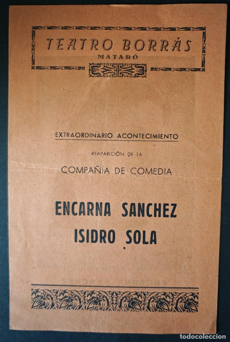 Coleccionismo: TEATRO BORRAS - MATARO- - Foto 1