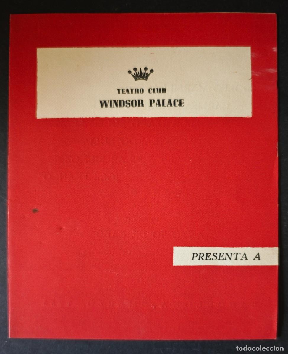 Coleccionismo: TESTRO WINDSOR - BARCELONA- 3 PROGRAMAS - Foto 2