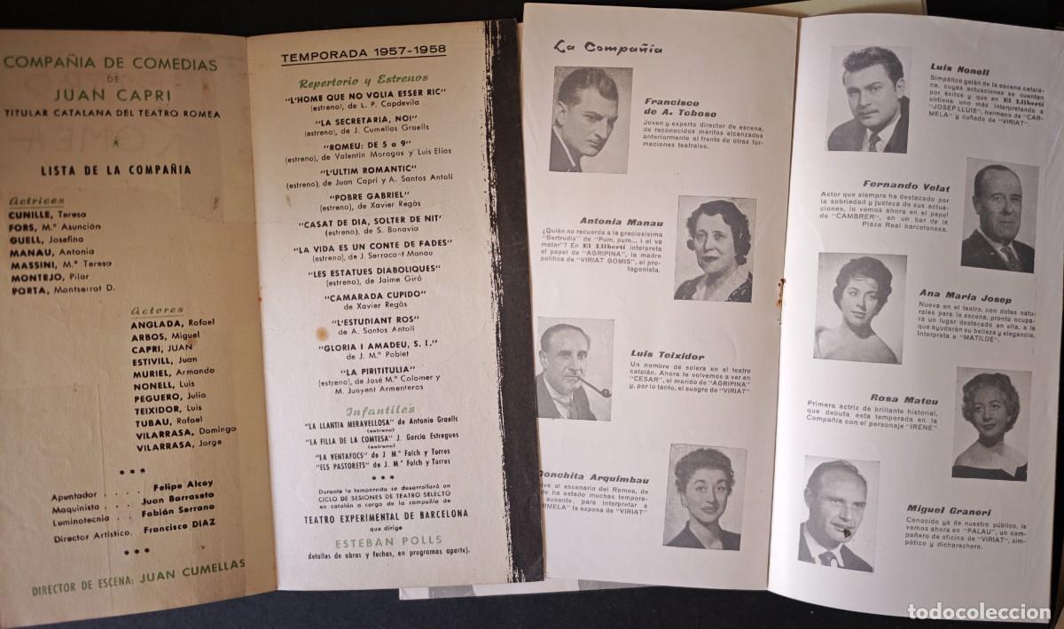 Coleccionismo: TEATRO ROMEA - BARCELONA - LOTE DE 9 PROGRAMAS - Foto 3