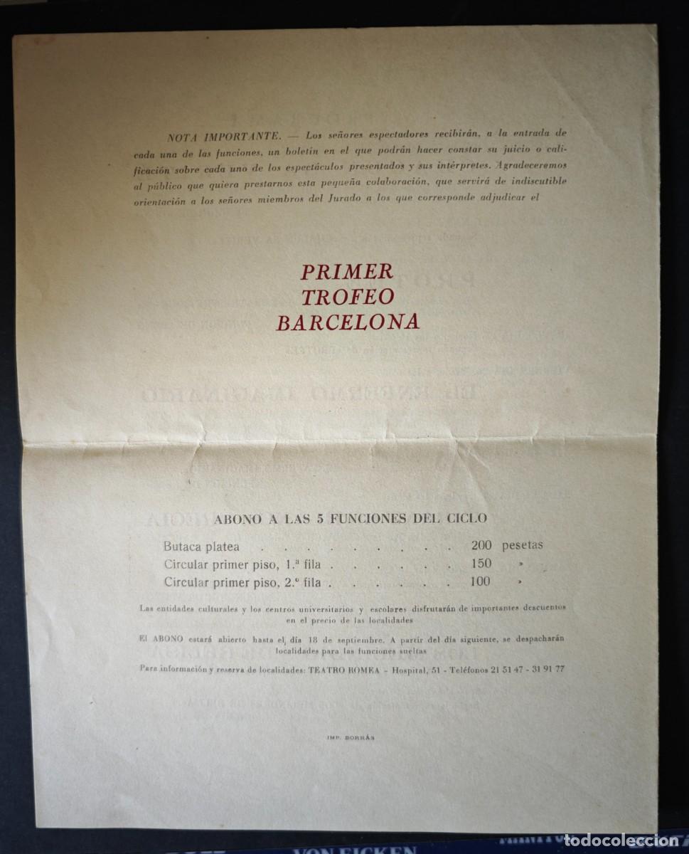Coleccionismo: TEATRO ROMEA - BARCELONA - LOTE DE 9 PROGRAMAS - Foto 23
