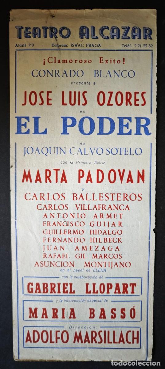 Coleccionismo: TEATRO ALCAZAR - MADRID - - Foto 1