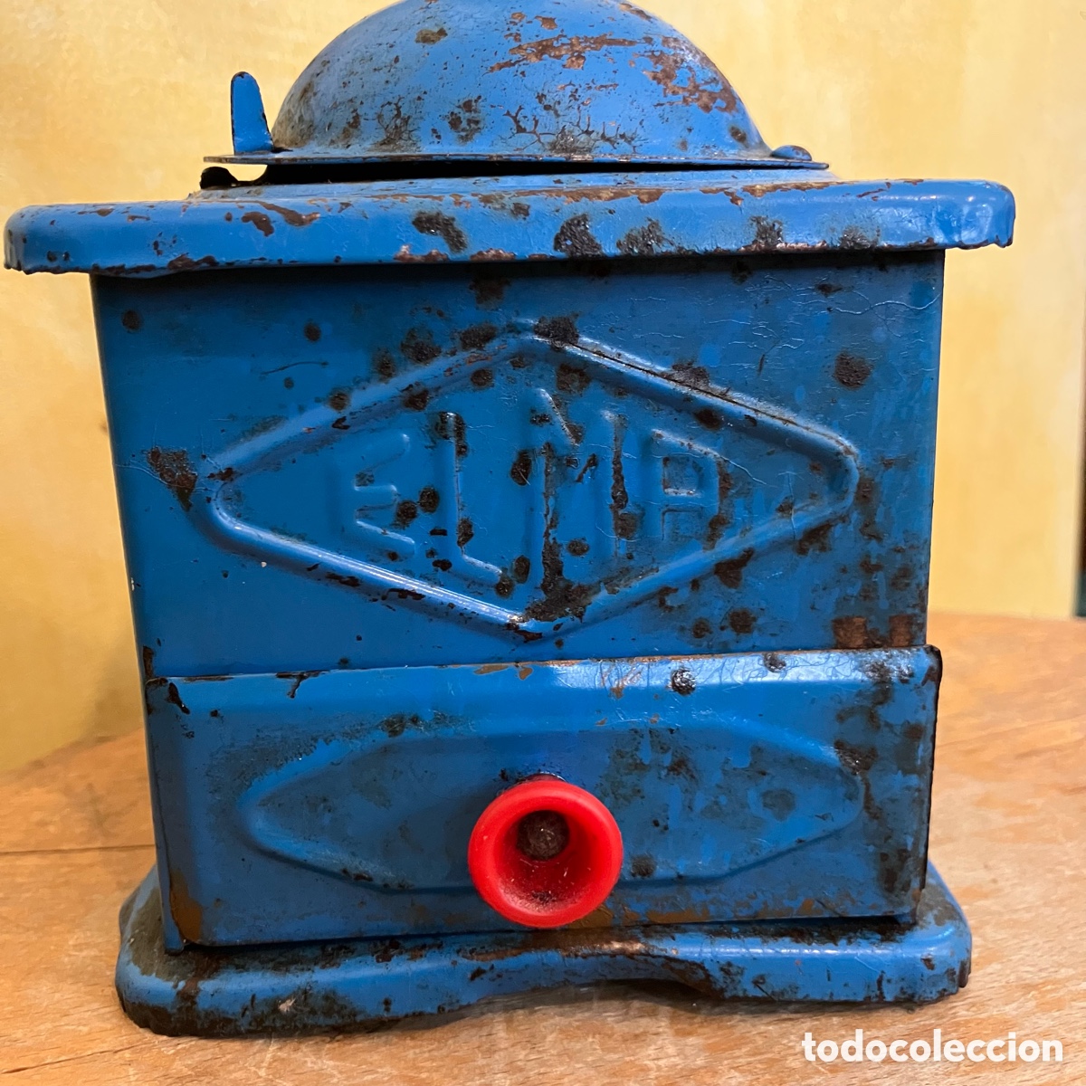 Coleccionismo: Molinillo de caf&eacute; marca Elma en azul - Foto 4