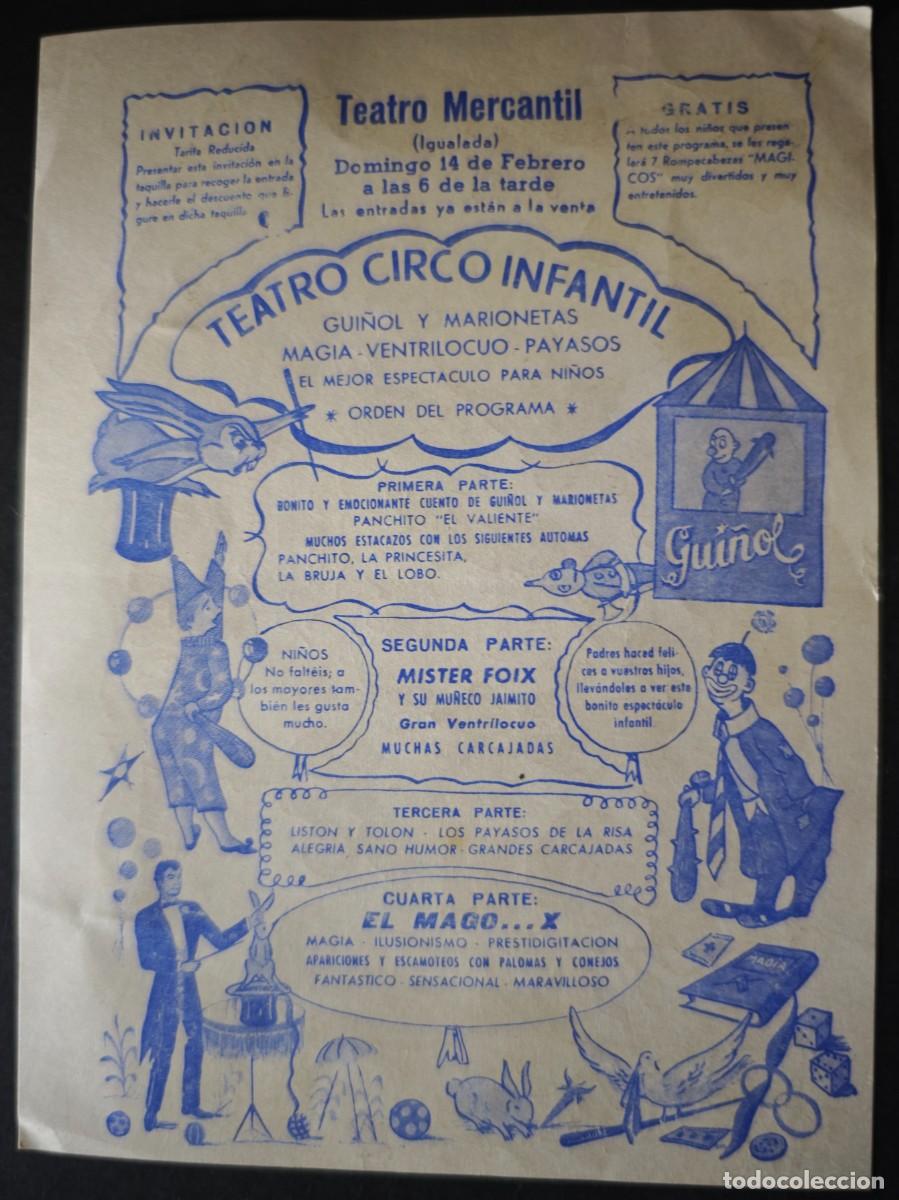 Coleccionismo: TEATRO MERCANTIL - IGUALADA - Foto 2