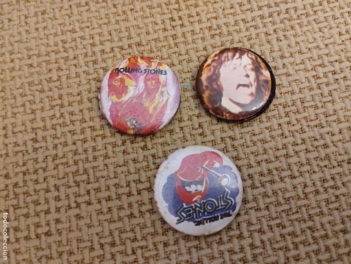 Coleccionismo: Lote chapas imperdibles antiguas Rolling Stones
