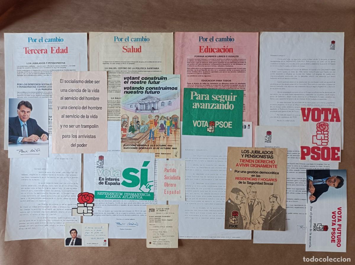 Coleccionismo: PUBLICIDAD, PROGRAMAS, PROPAGANDA ELECTORAL PSOE A&Ntilde;OS 80