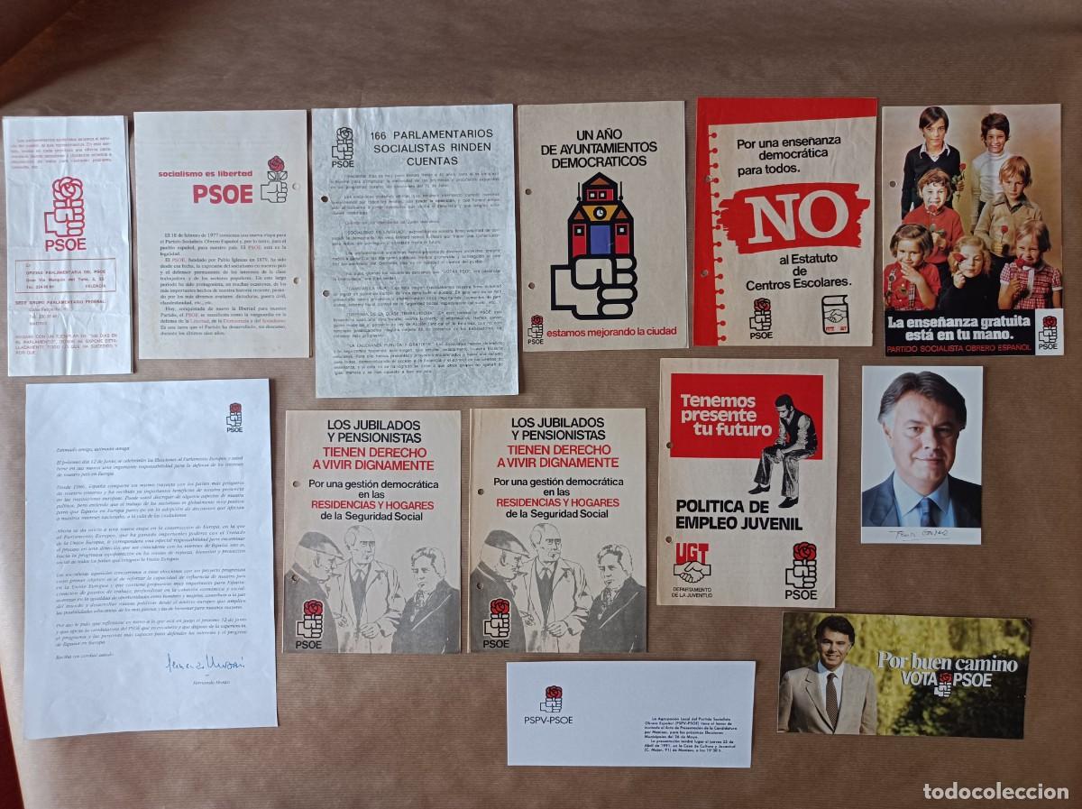Coleccionismo: PUBLICIDAD, PROGRAMAS, PROPAGANDA ELECTORAL PSOE A&Ntilde;OS 80