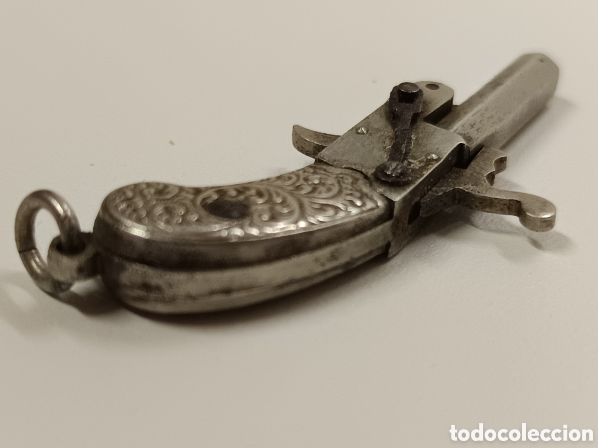 Coleccionismo: Peque&ntilde;a pistola tipo Berloque - Foto 3