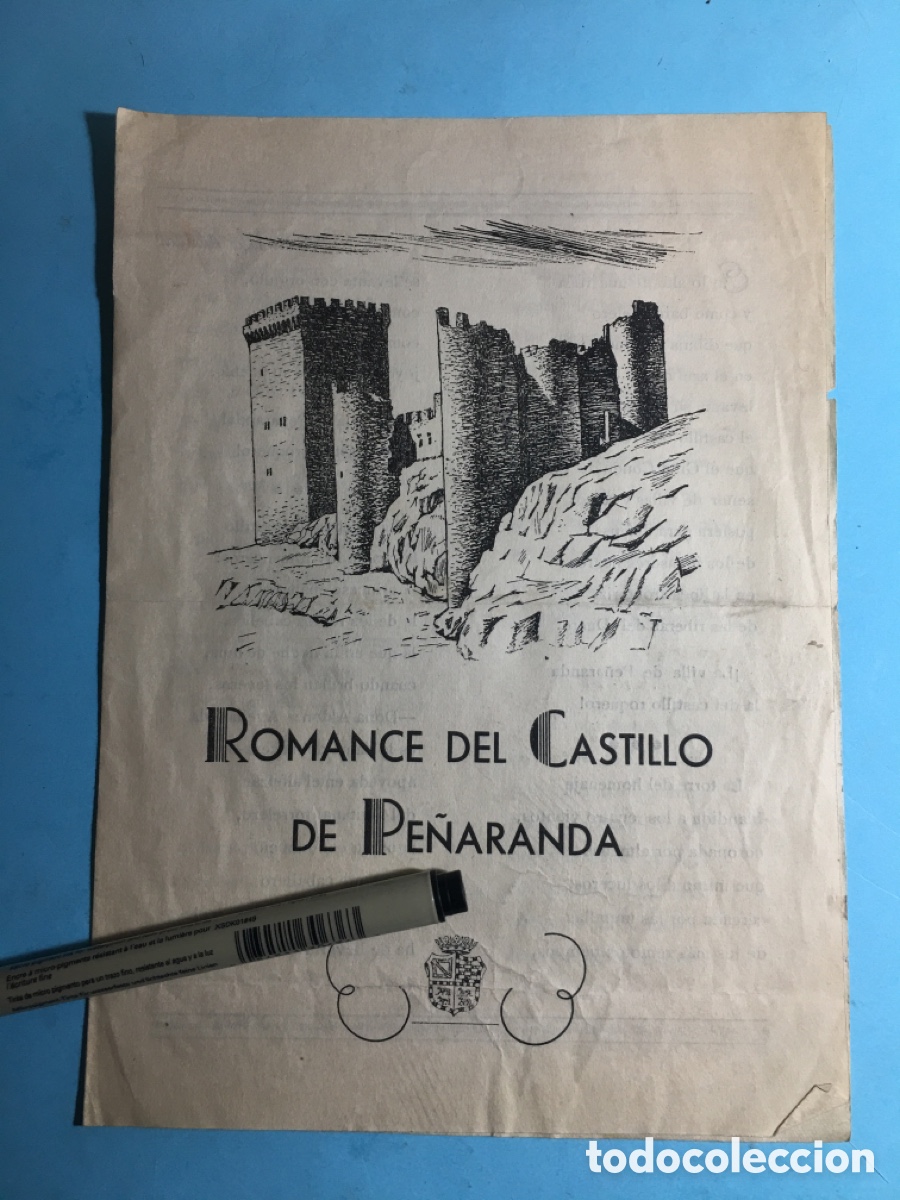 Coleccionismo: 1960 PE&Ntilde;ARANDA DE DUERO ROMANCE DEL CASTILLO DE PE&Ntilde;ARANDA POR DOMINGO XIMENO A SU HIJA ADELITA