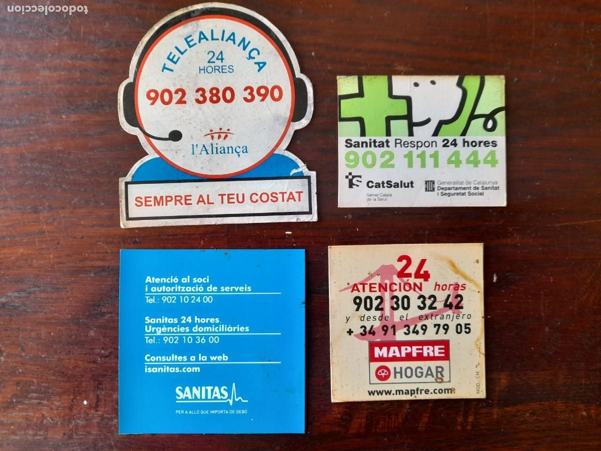 Coleccionismo: lote 4 imanes nevera publicidad asistencia sanitaria de; Alian&ccedil;a, Cat Salut, Sanitas y Mapfre