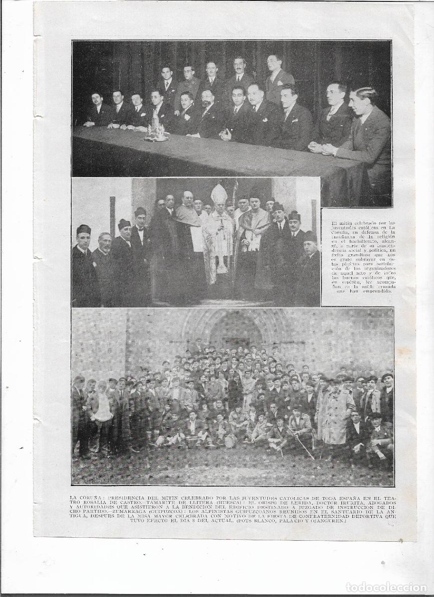 Collezionismo: 1928 RECORTE PRENSA TAMARITE DE LITERA HUESCA BENDICION NUEVO EDIFICIO DEL JUZGADO DE INSTRUCCION