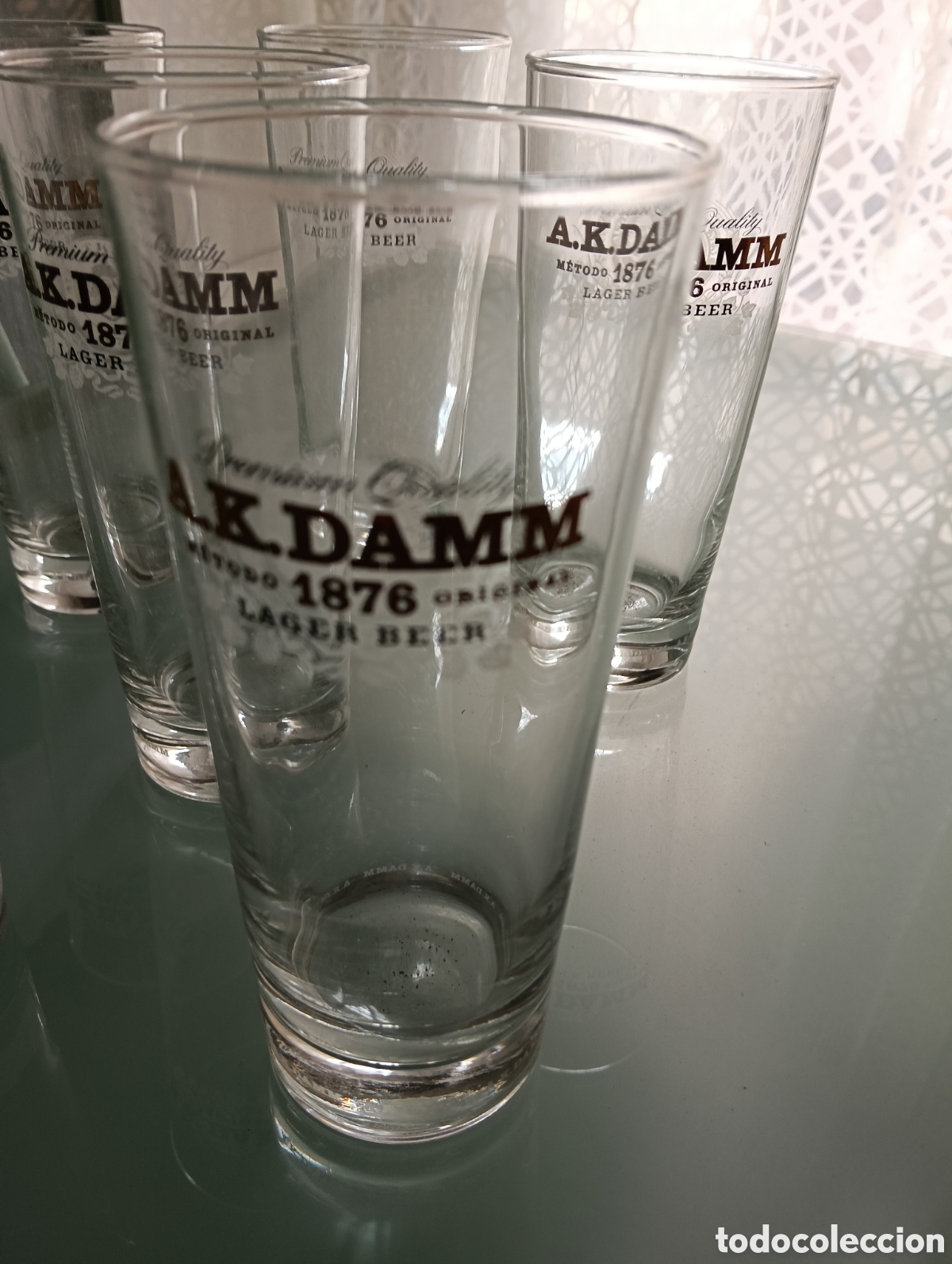Coleccionismo: Vasos cerveza A.K.DAMM - Foto 2