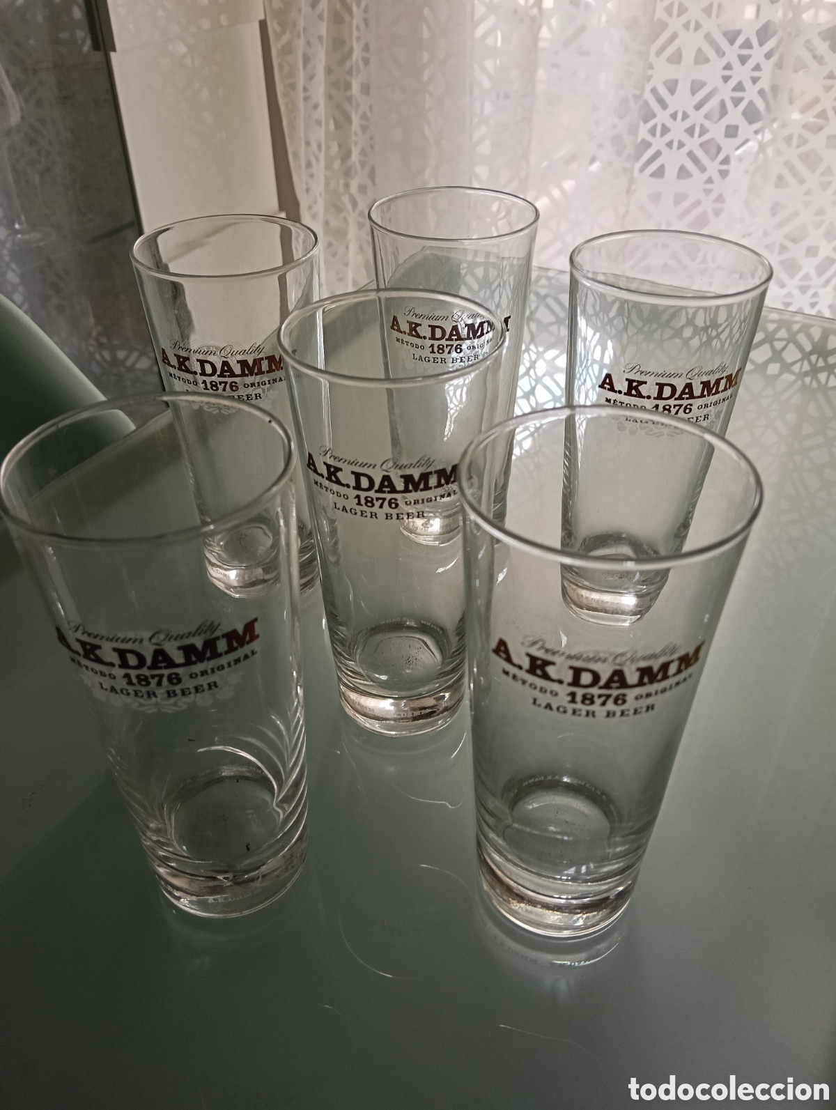 Coleccionismo: Vasos cerveza A.K.DAMM - Foto 1