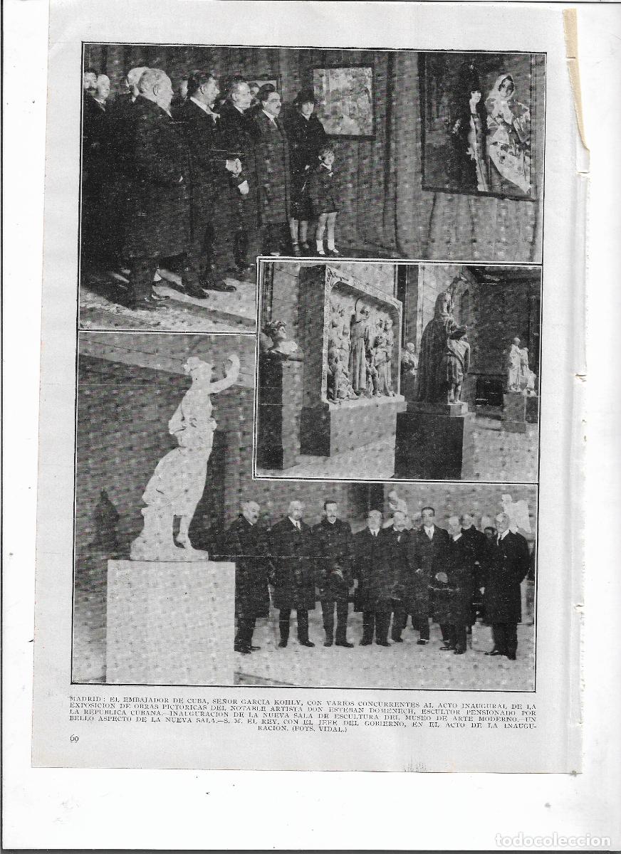 Coleccionismo: A&Ntilde;O 1928 RECORTE PRENSA MADRID INAUGURACION SALA DE ESCULTURA DEL MUSEO DE ARTE MODERNO