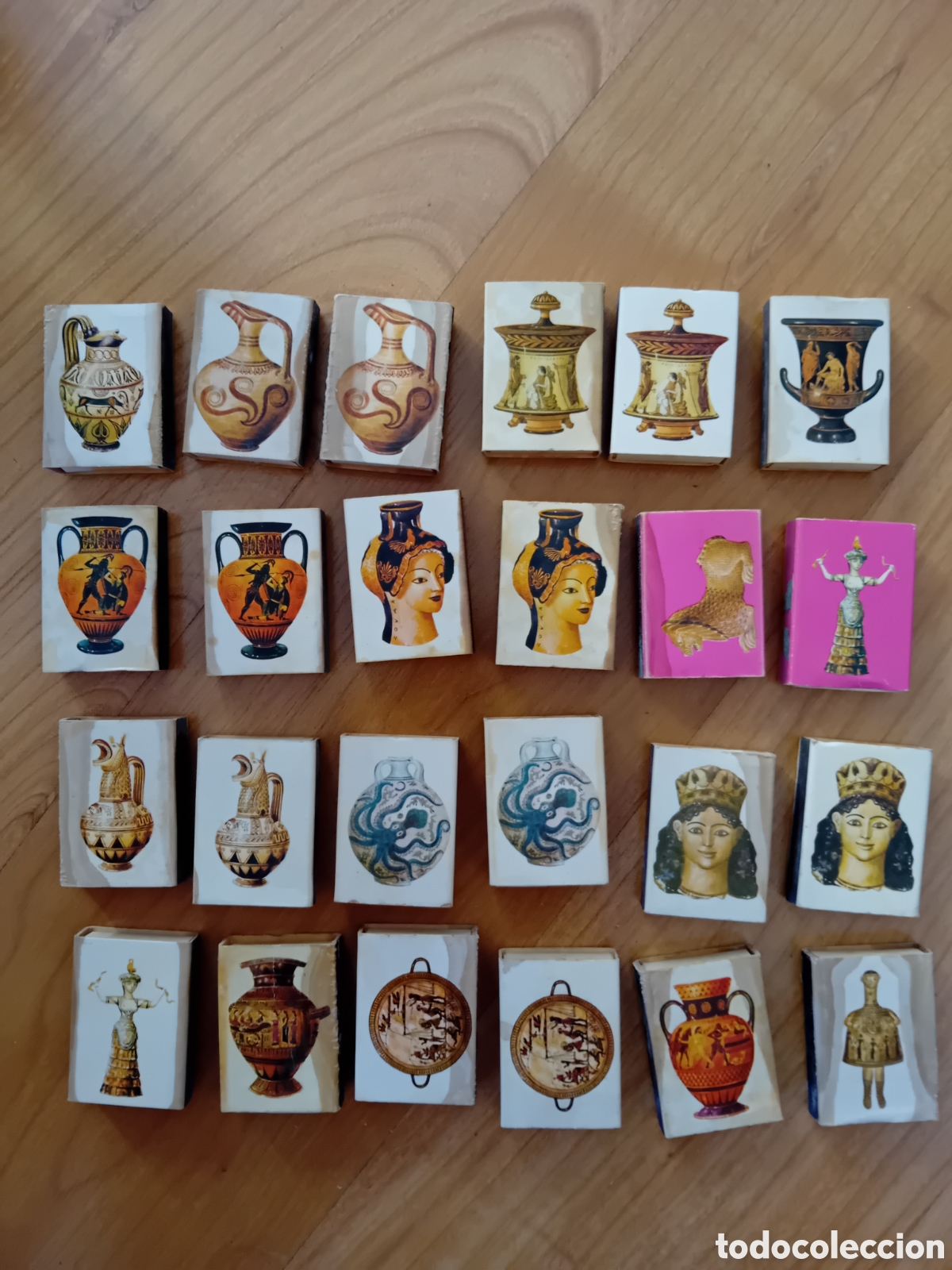 Collectionnisme: LOTE 24 CAJAS CERILLAS CERAMICA GRIEGA. FOSFORERA ESPA&Ntilde;OLA