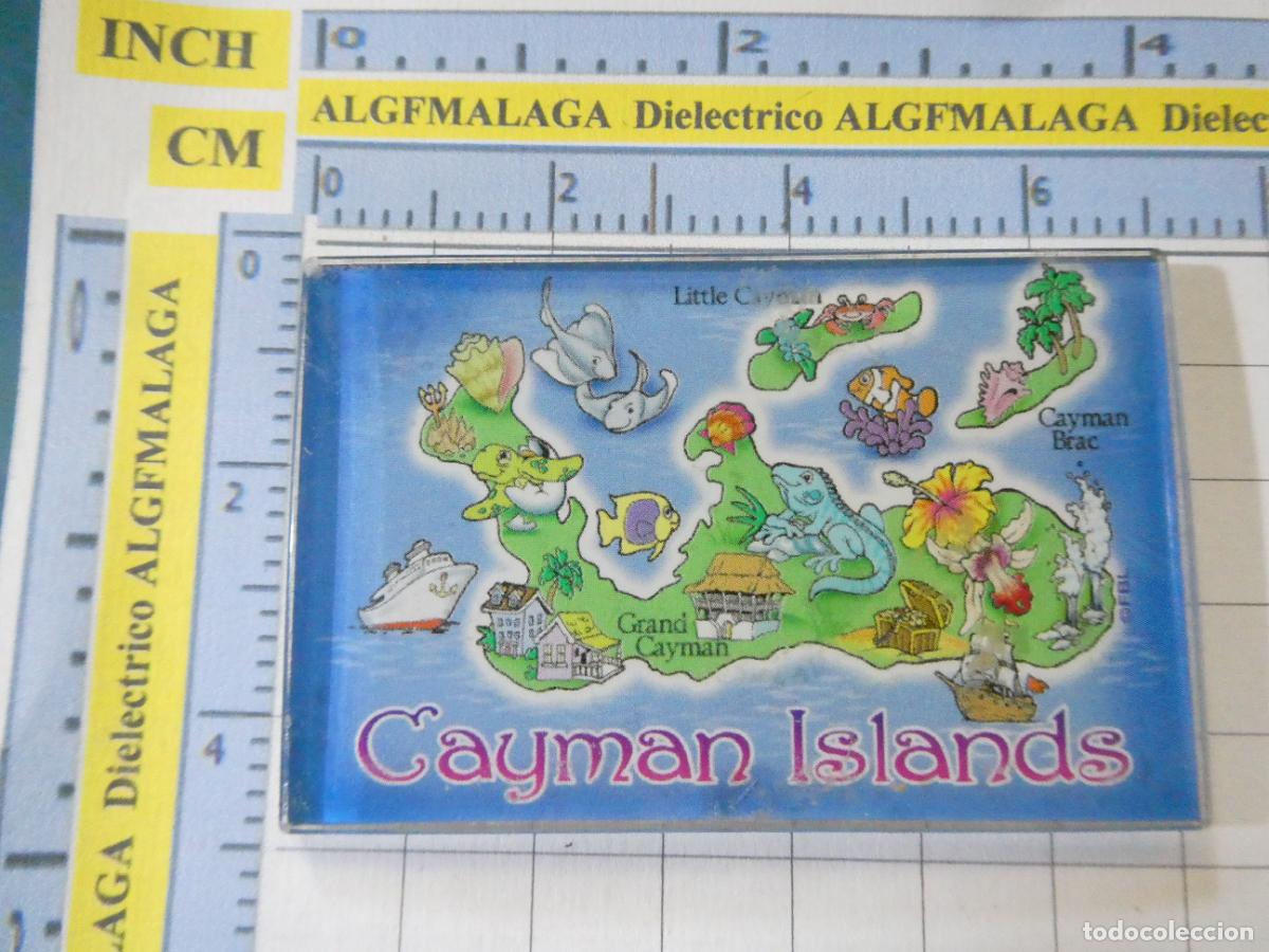 Imán Nevera 3D Islas Caimán Flor - Resina, Hecho A Mano, 6 X 8 Cm, Souvenir Turístico
