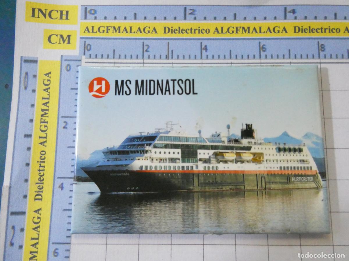 Coleccionismo: IM&Aacute;N DE NEVERA. SOUVENIR RECUERDO. BARCO BUQUE FERRY MS MIDNATSOL NORUEGA