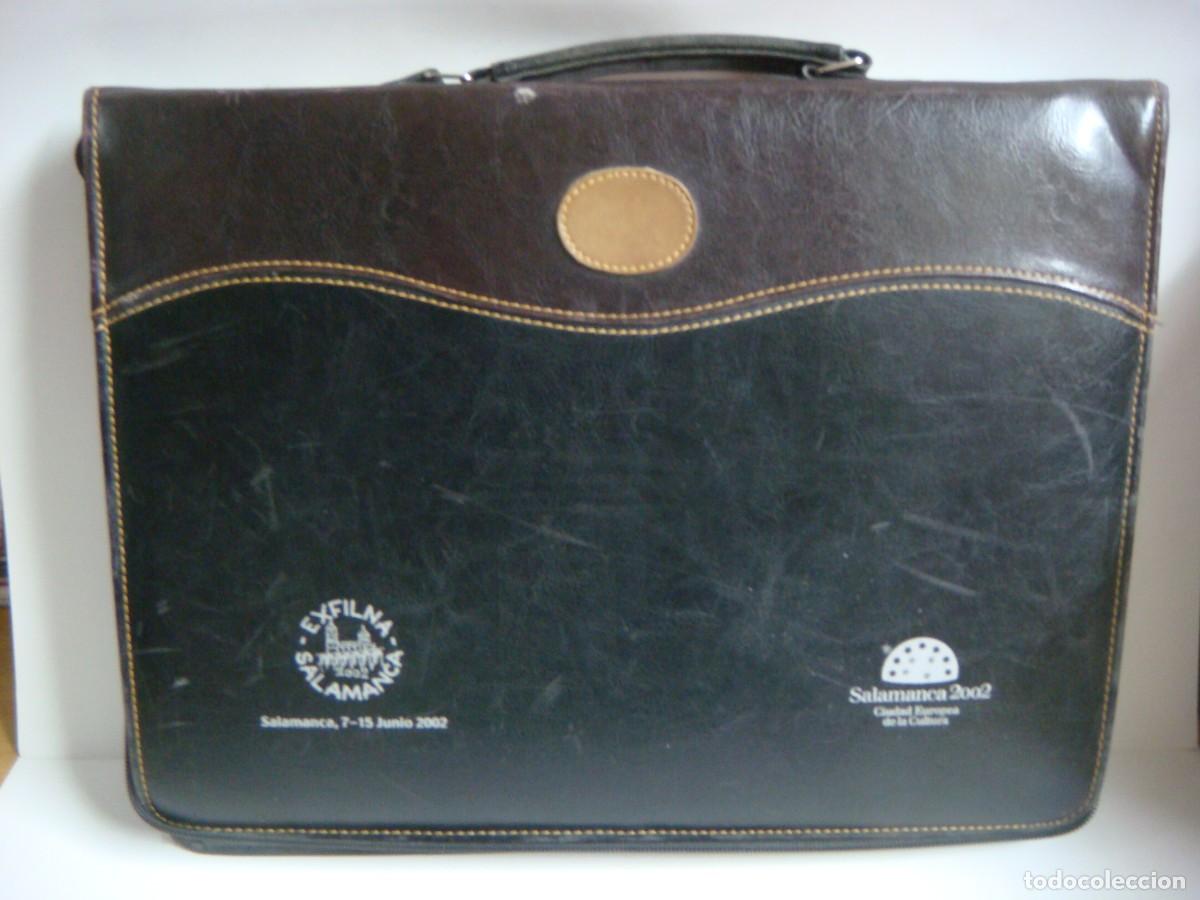 Colecionismo: CARTERA PORTADOCUMENTOS CON ASAS EN PIEL EXFILNA 2002 SALAMANCA-(&)