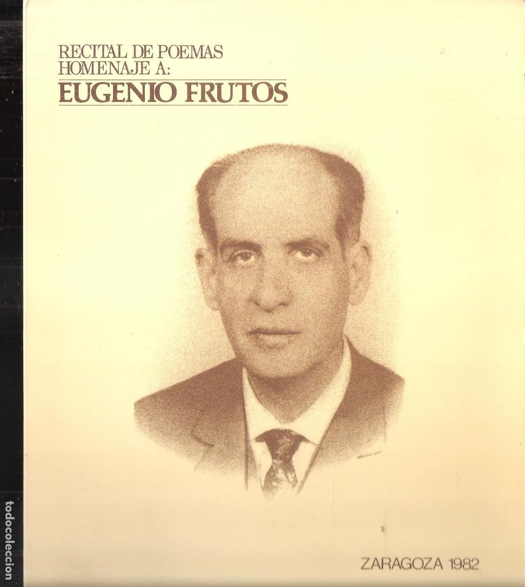 Collectionnisme: Homenaje a Eugenio Frutos.Recital de poemas. Diciembre 1982. Galer&iacute;a Leonardo,Zaragoza. Triptico.