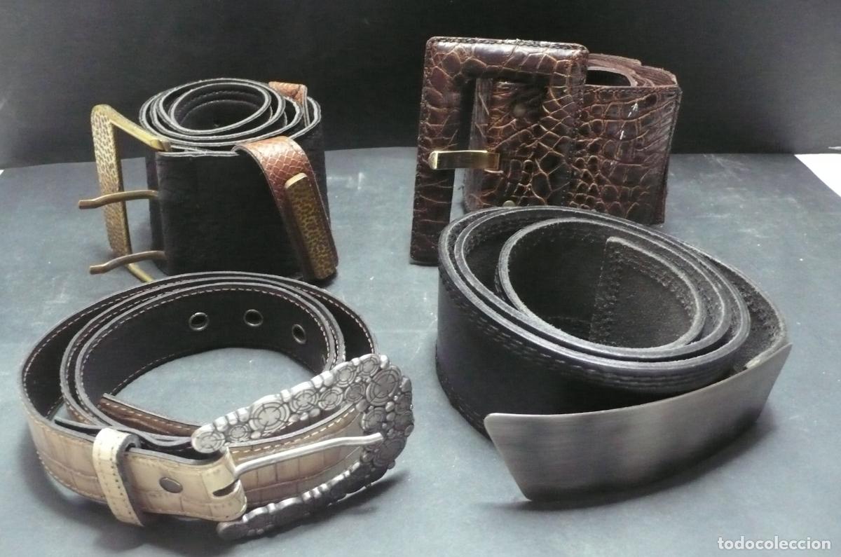 Coleccionismo: LOTE DE CINTURONES EN PIEL - Foto 1