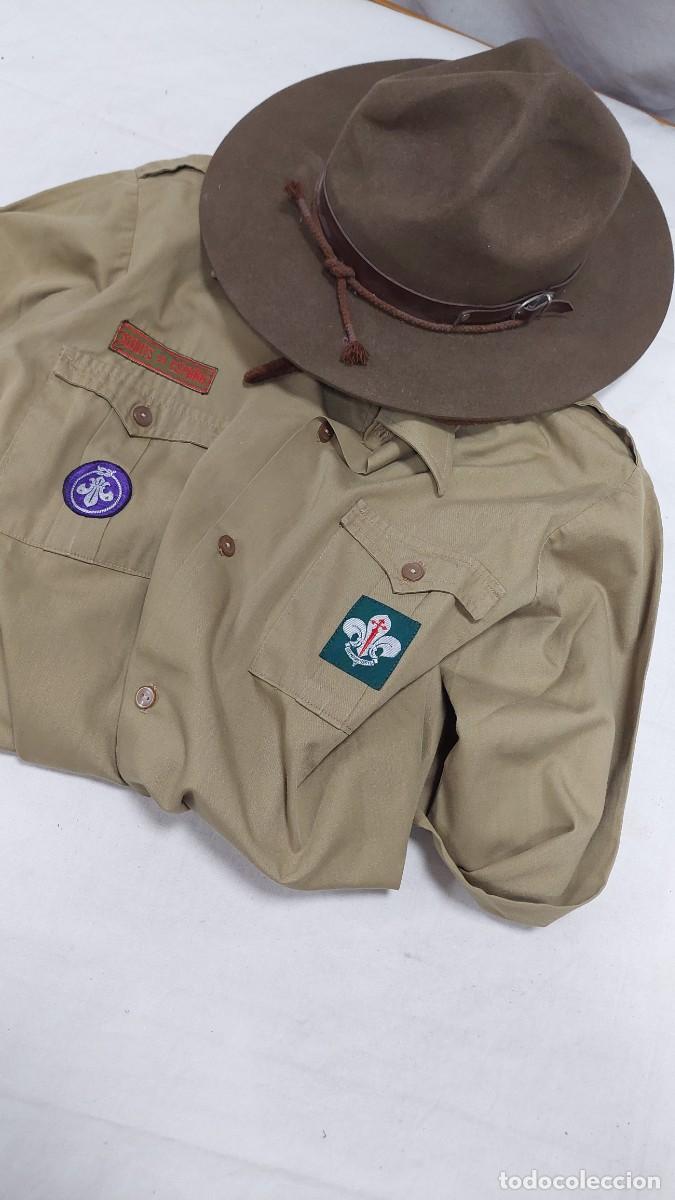 Coleccionismo: Camisa y sombrero boy scouts de Espa&ntilde;a - Foto 1