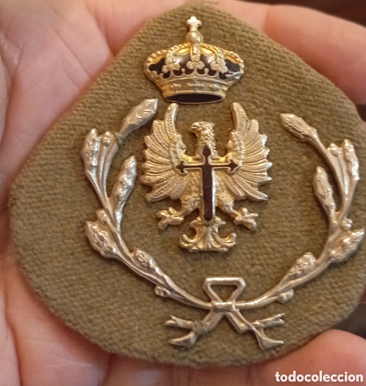 Coleccionismo: Antigua galleta de oficial del ejercito espa&ntilde;ol de tierra
