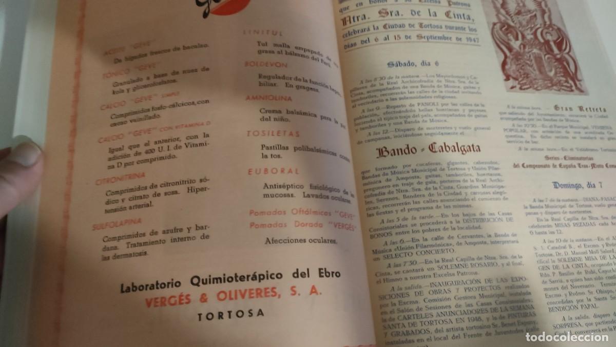 Coleccionismo: PROGRAMA FIESTAS CINTA TORTOSA DE 1947 - Foto 18