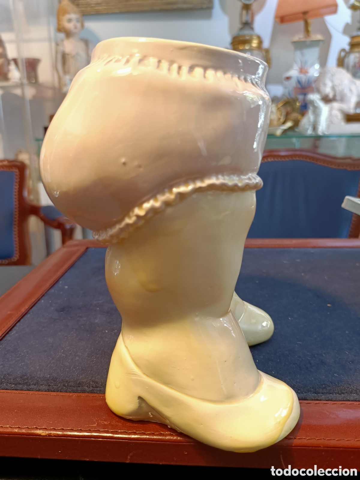 Coleccionismo: Hucha de cer&aacute;mica, con forma de mu&ntilde;eca. - Foto 3