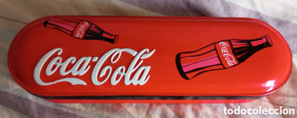 Coleccionismo: Estuche plumier de metal Coca-cola