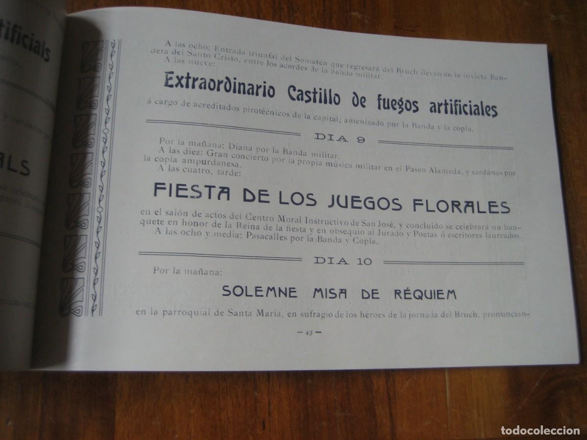 Coleccionismo: Igualada . Centenari de la jornada del Bruch 1908 publicidad programa ilustrado - Foto 6