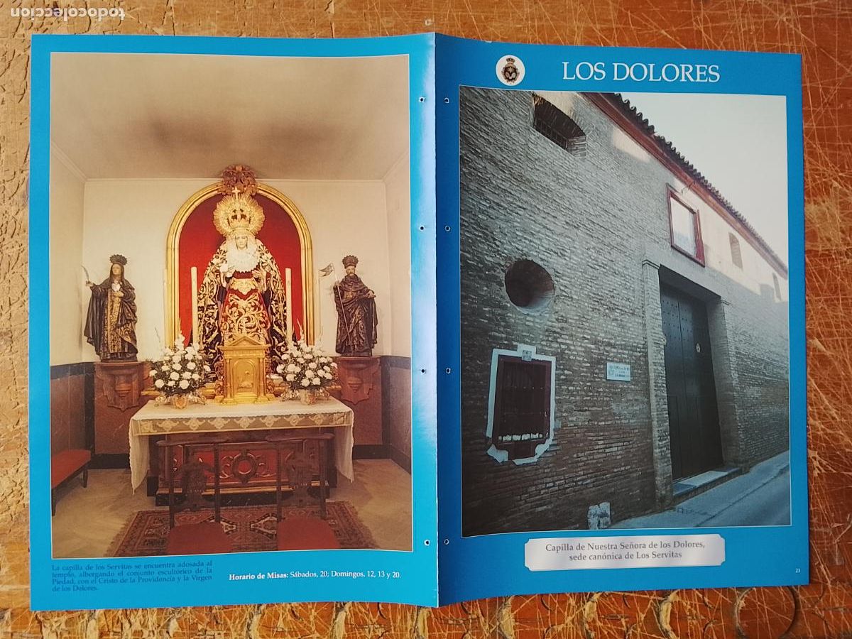 Coleccionismo: FICHA COLECCIONABLE SEMANA SANTA SEVILLA IGLESIA COFRADIA CRISTO VIRGEN DOLORES DE SEVITAS