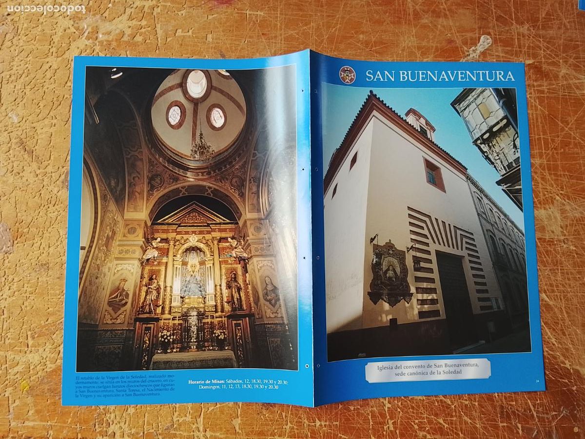 Sammelleidenschaft Papier: FICHA COLECCIONABLE SEMANA SANTA SEVILLA IGLESIA COFRADIA CRISTO VIRGEN SOLEDAD SAN BUENAVENTURA