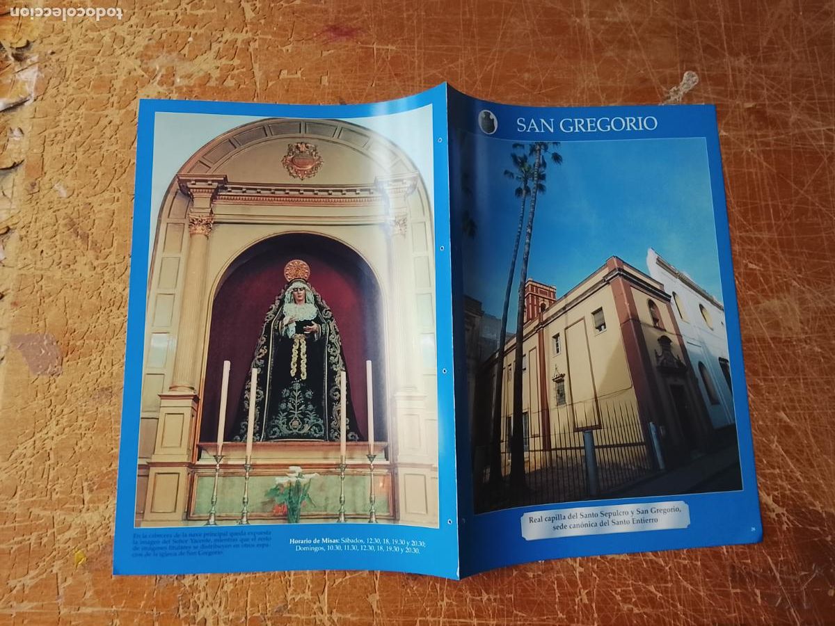 Sammelleidenschaft Papier: FICHA COLECCIONABLE SEMANA SANTA SEVILLA IGLESIA COFRADIA CRISTO VIRGEN SAN GREGORIO SANTO ENTIERRO