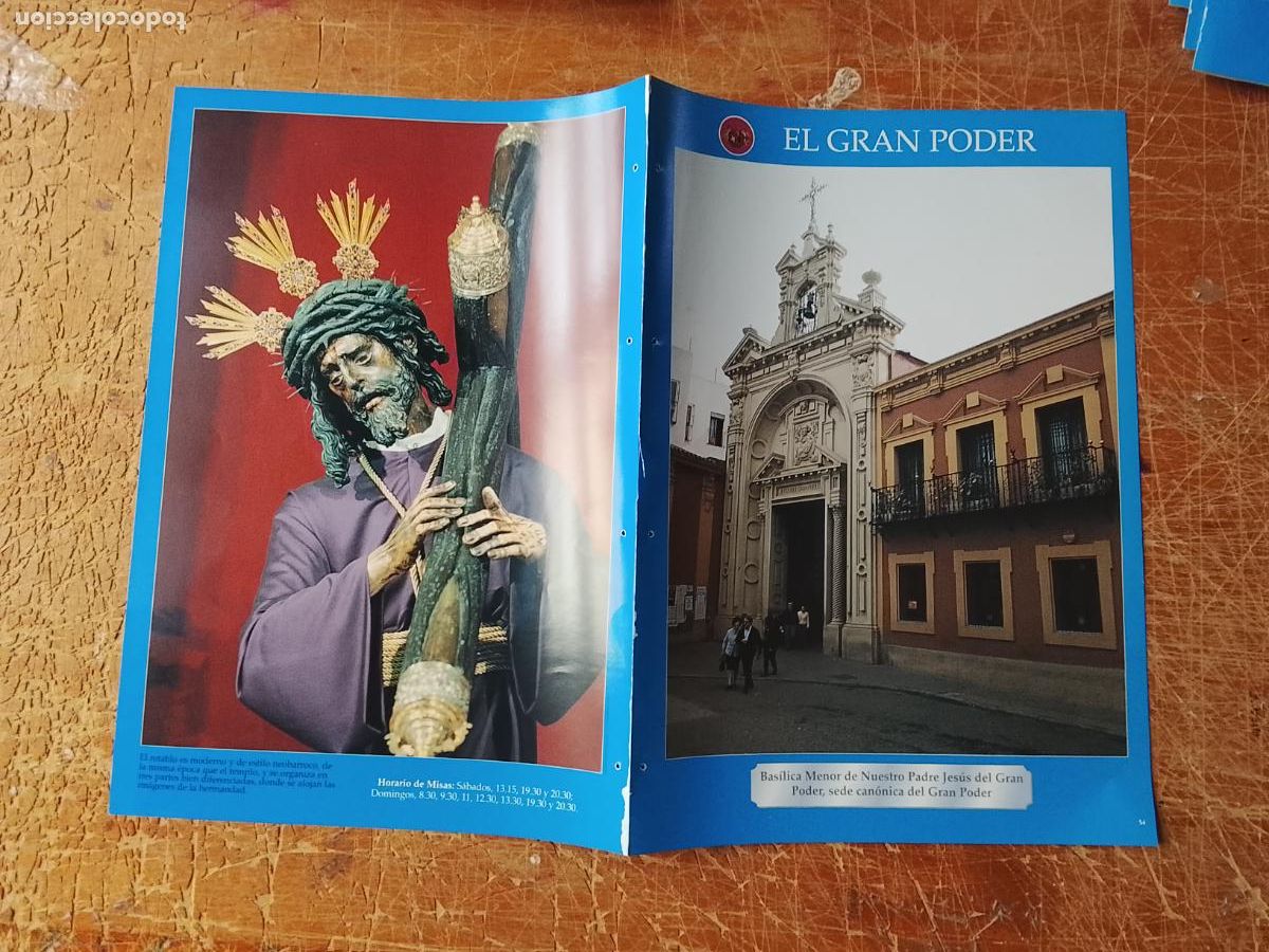 Sammelleidenschaft Papier: FICHA COLECCIONABLE SEMANA SANTA SEVILLA IGLESIA COFRADIA CRISTO VIRGEN GRAN PODER