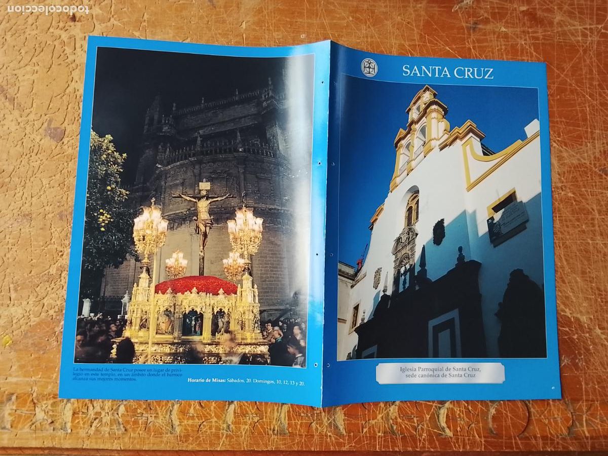 Sammelleidenschaft Papier: FICHA COLECCIONABLE SEMANA SANTA SEVILLA IGLESIA COFRADIA CRISTO VIRGEN SANTA CRUZ