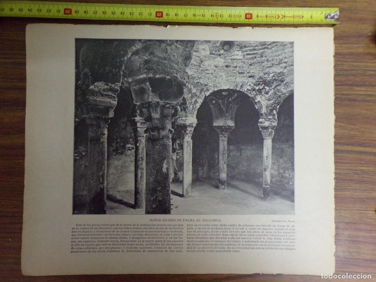 Collezionismo: lamina antigua dos caras. coro y p&uacute;lp&igrave;to, catedral de palma/ ba&ntilde;os arabes, palma de mallorca