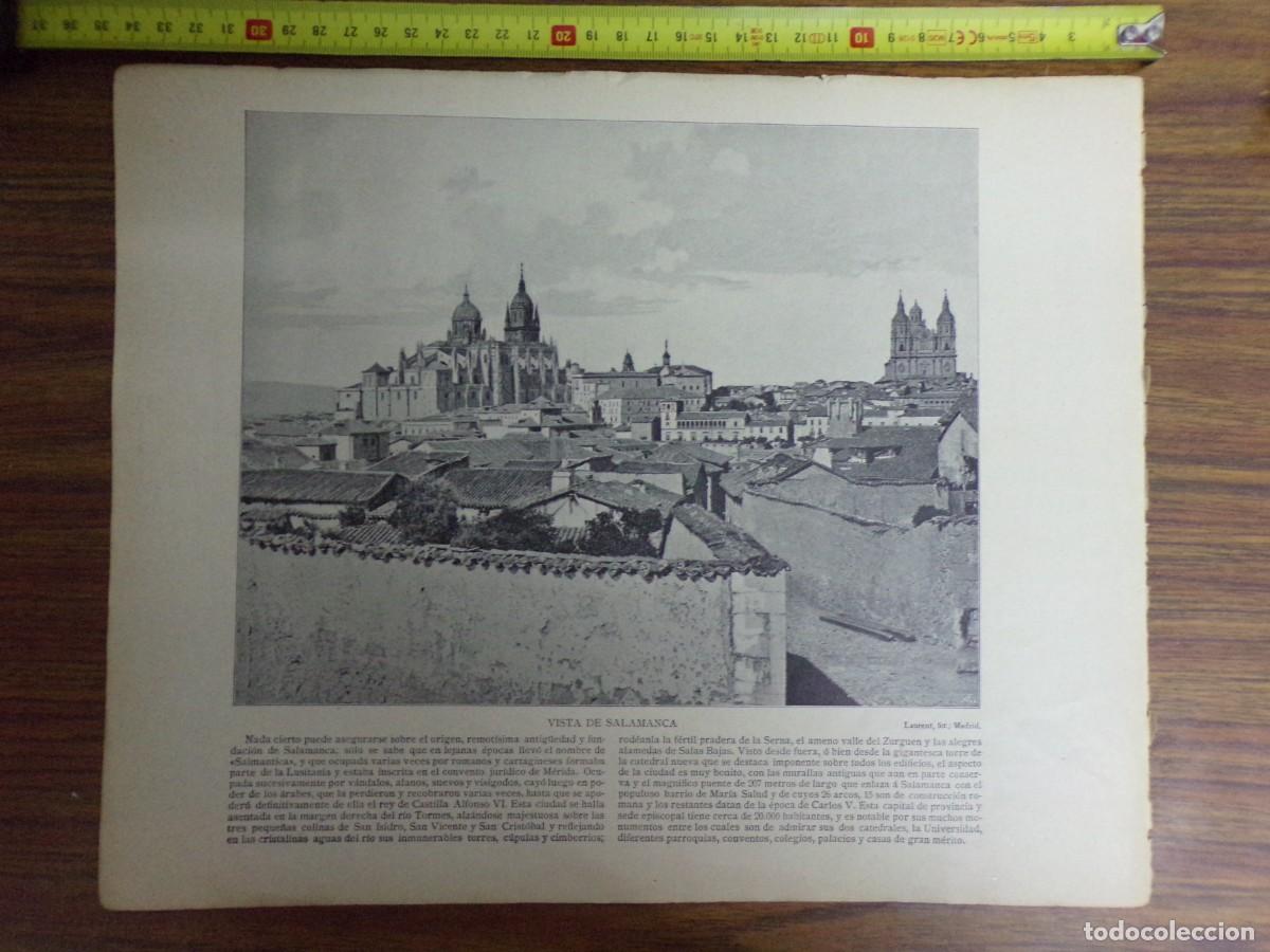 Collezionismo: lamina antigua dos caras. una volanta cubana/ vista de salamanca