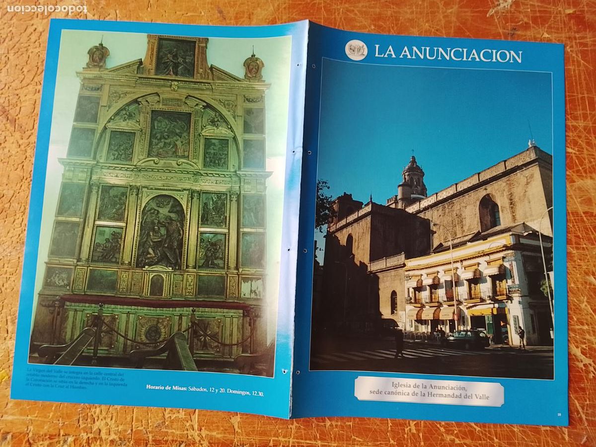 Coleccionismo: FICHA COLECCIONABLE SEMANA SANTA SEVILLA IGLESIA COFRADIA CRISTO VIRGEN DEL VALLE LA ANUNCIACION