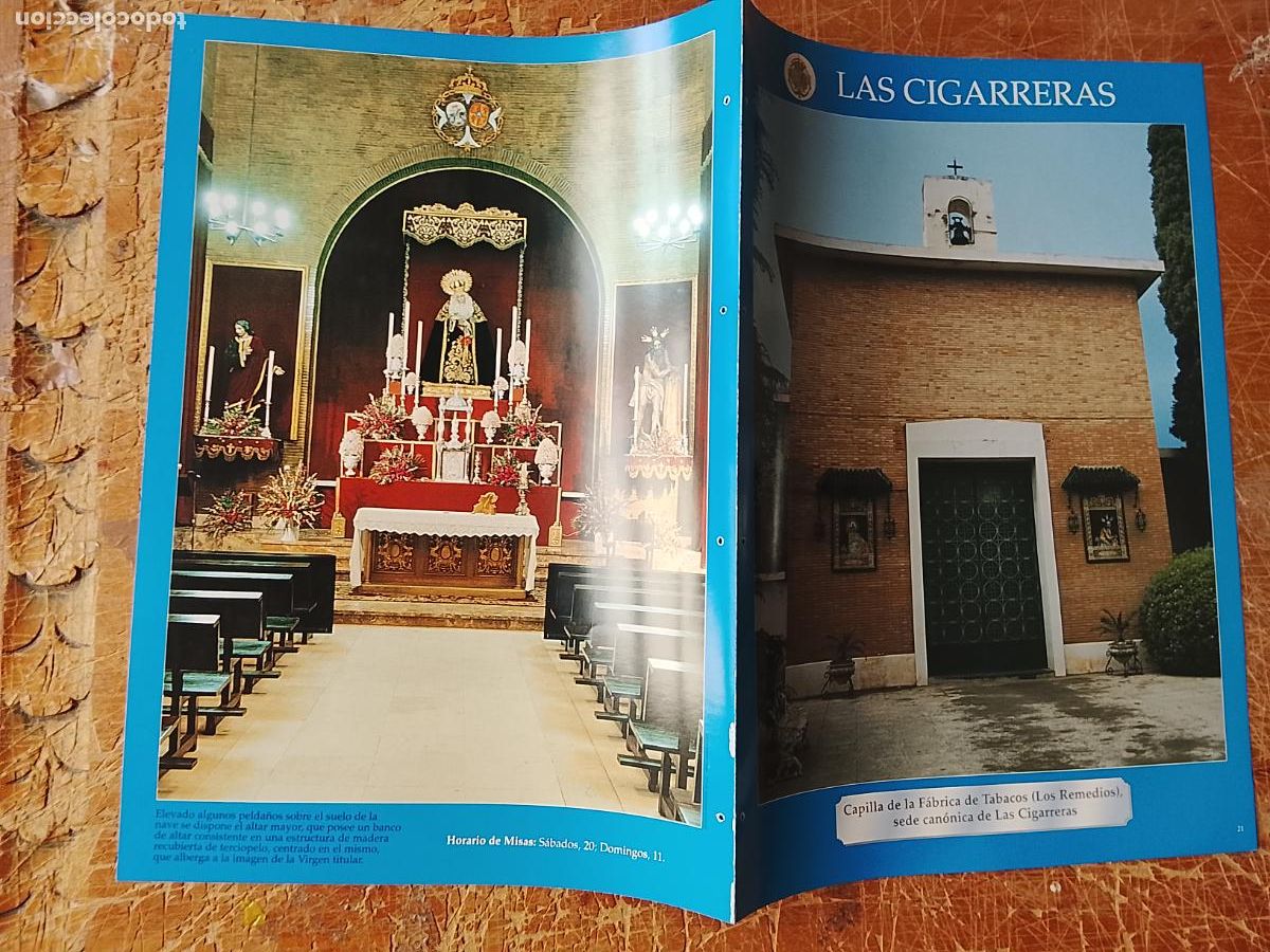 Coleccionismo: FICHA COLECCIONABLE SEMANA SANTA SEVILLA IGLESIA COFRADIA CRISTO VIRGEN LOS REMEDIOS LAS CIGARRERAS