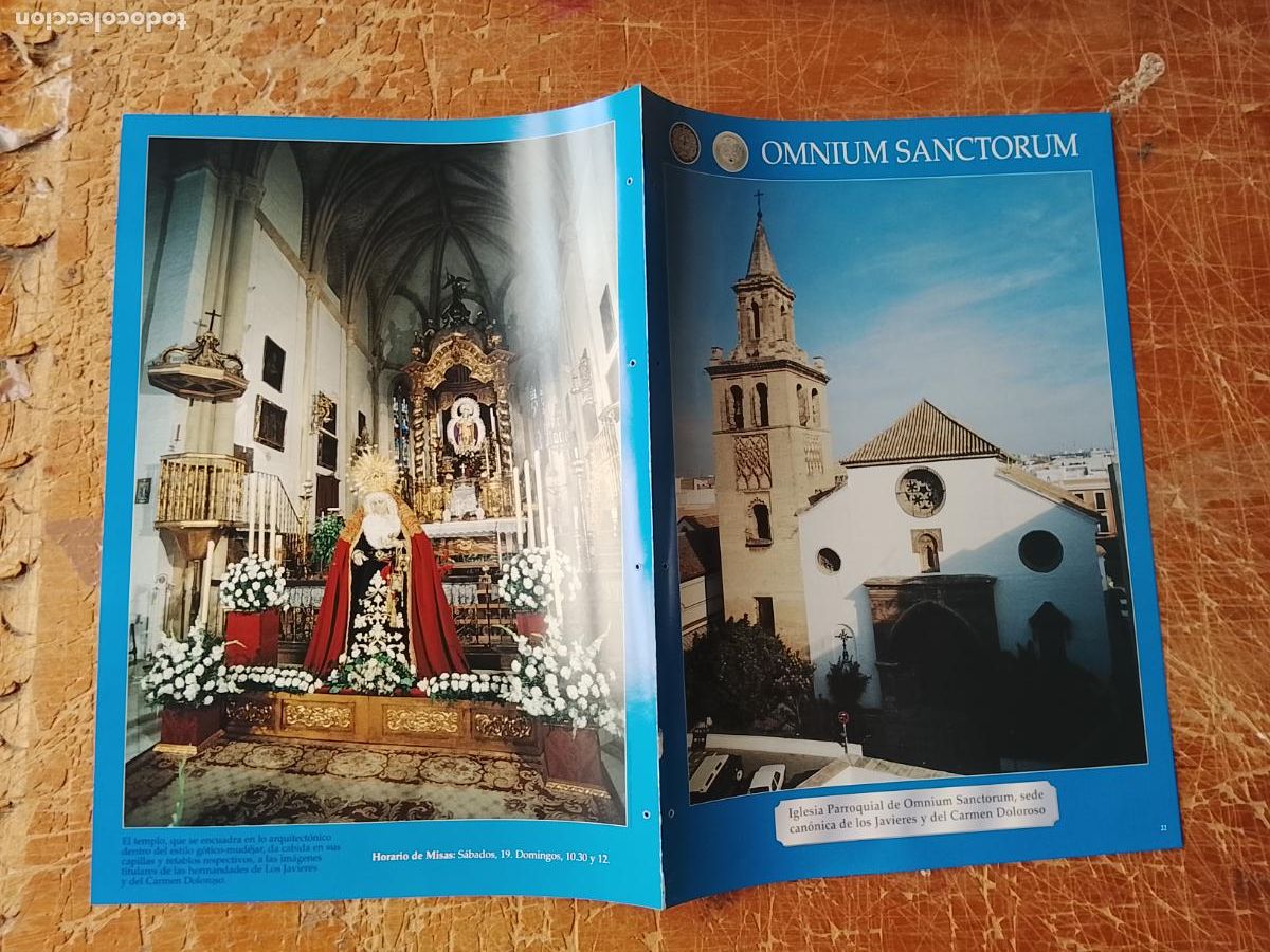 Coleccionismo: FICHA COLECCIONABLE SEMANA SANTA SEVILLA IGLESIA COFRADIA CRISTO VIRGEN OMNIUM SANCTORUM JAVIERES
