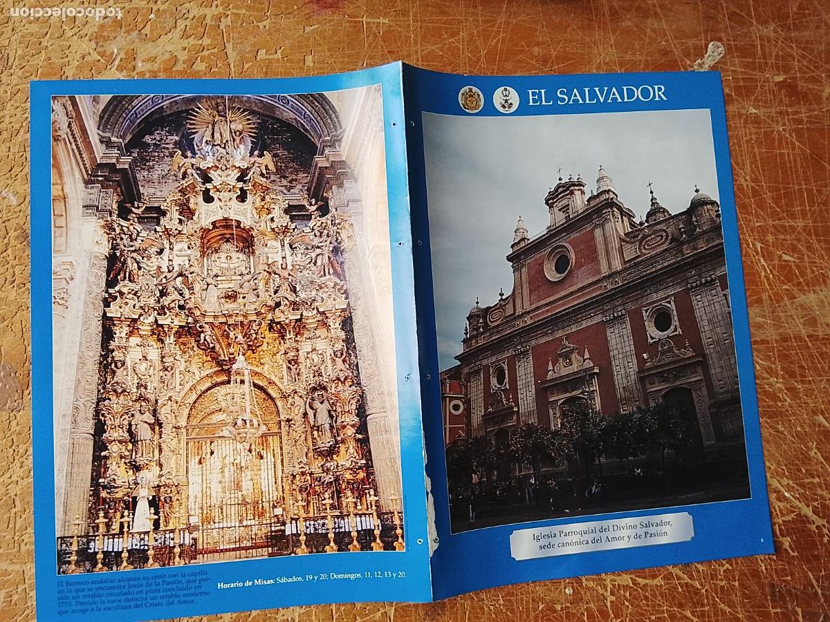 Coleccionismo: FICHA COLECCIONABLE SEMANA SANTA SEVILLA IGLESIA COFRADIA CRISTO VIRGEN DEL AMOR EL SALVADOR PASION