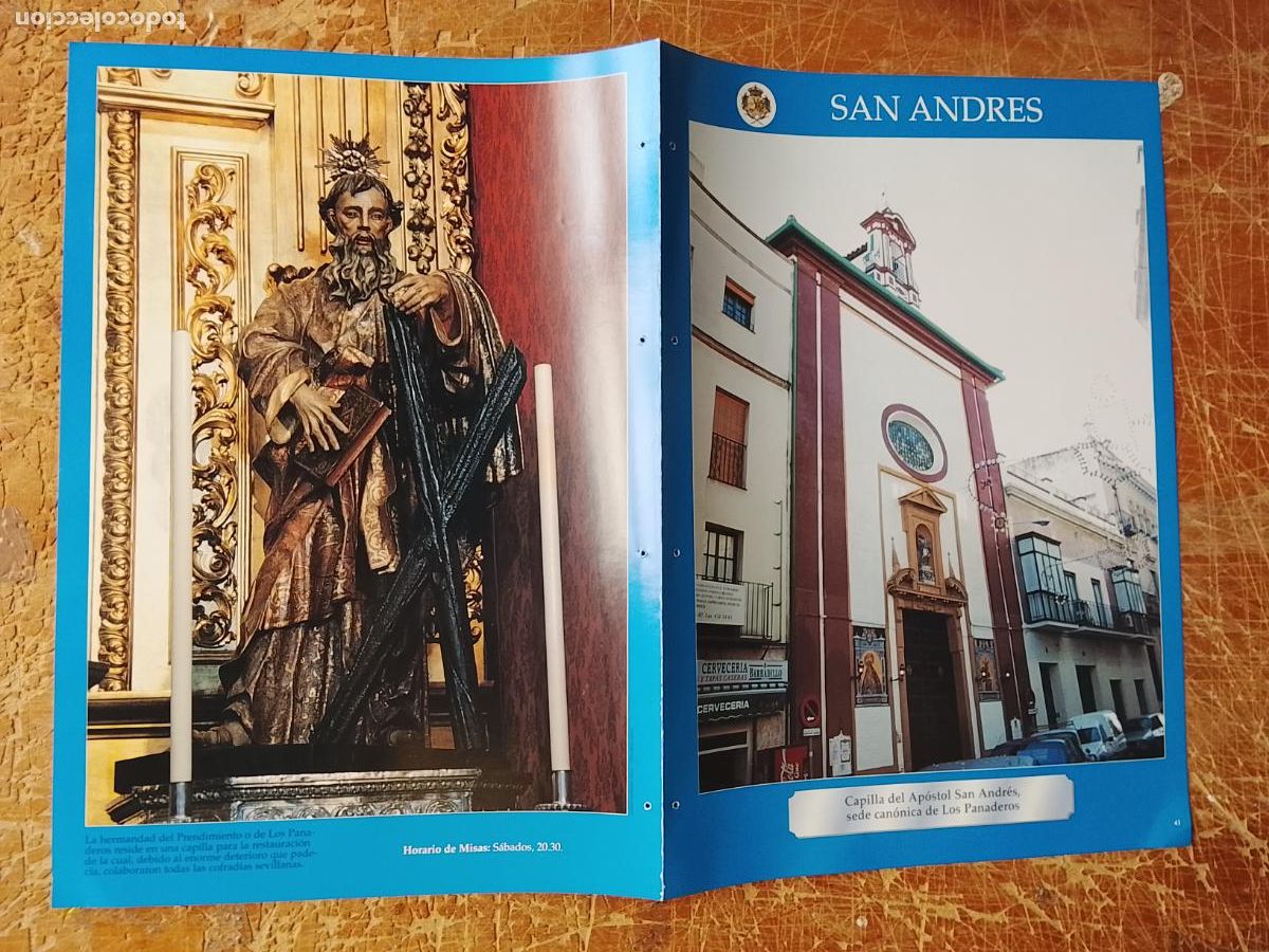 Coleccionismo: FICHA COLECCIONABLE SEMANA SANTA SEVILLA IGLESIA COFRADIA CRISTO VIRGEN SAN ANDRES LOS PANADEROS