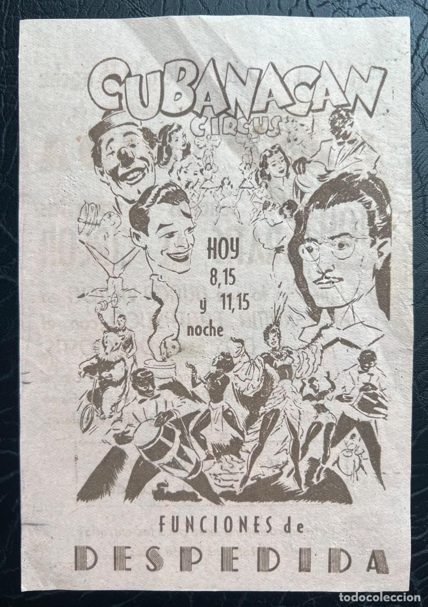 Coleccionismo: Programa de Cubanacan Circus (Circo) - Funciones de despedida (Hoy gratis al Circo)