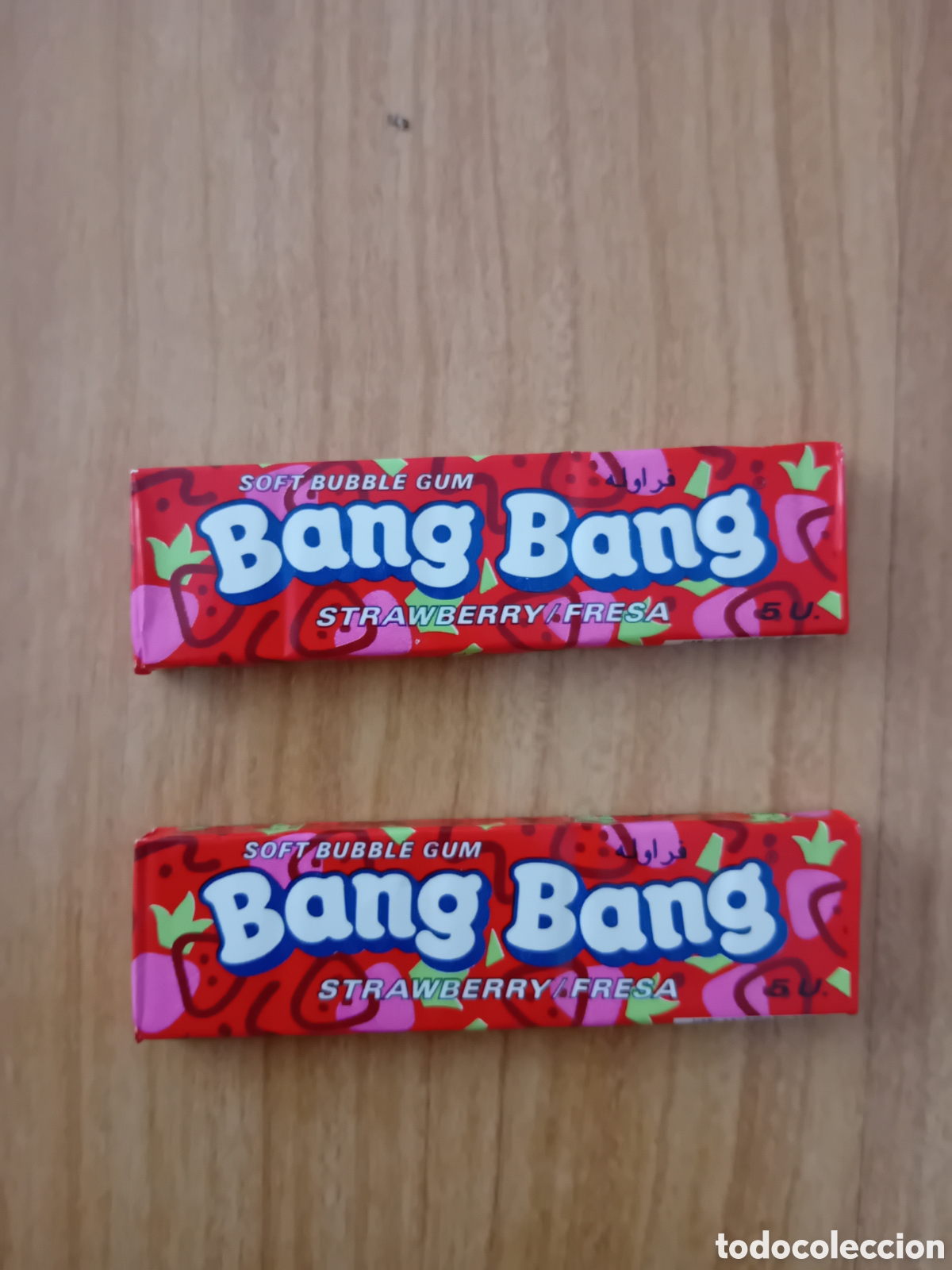 Collectionnisme: LOTE 2 PAQUETES 5 CHICLE BANG BANG SABOR FRESA. SIN ABRIR. 2001