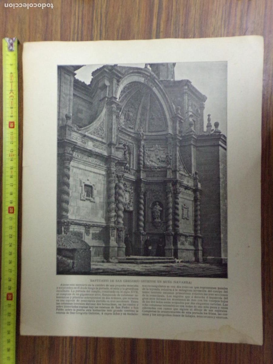 Collezionismo: lamina antigua dos caras. santuario de san gregorio, navarra/ camarin y ferrocarril de montserrat