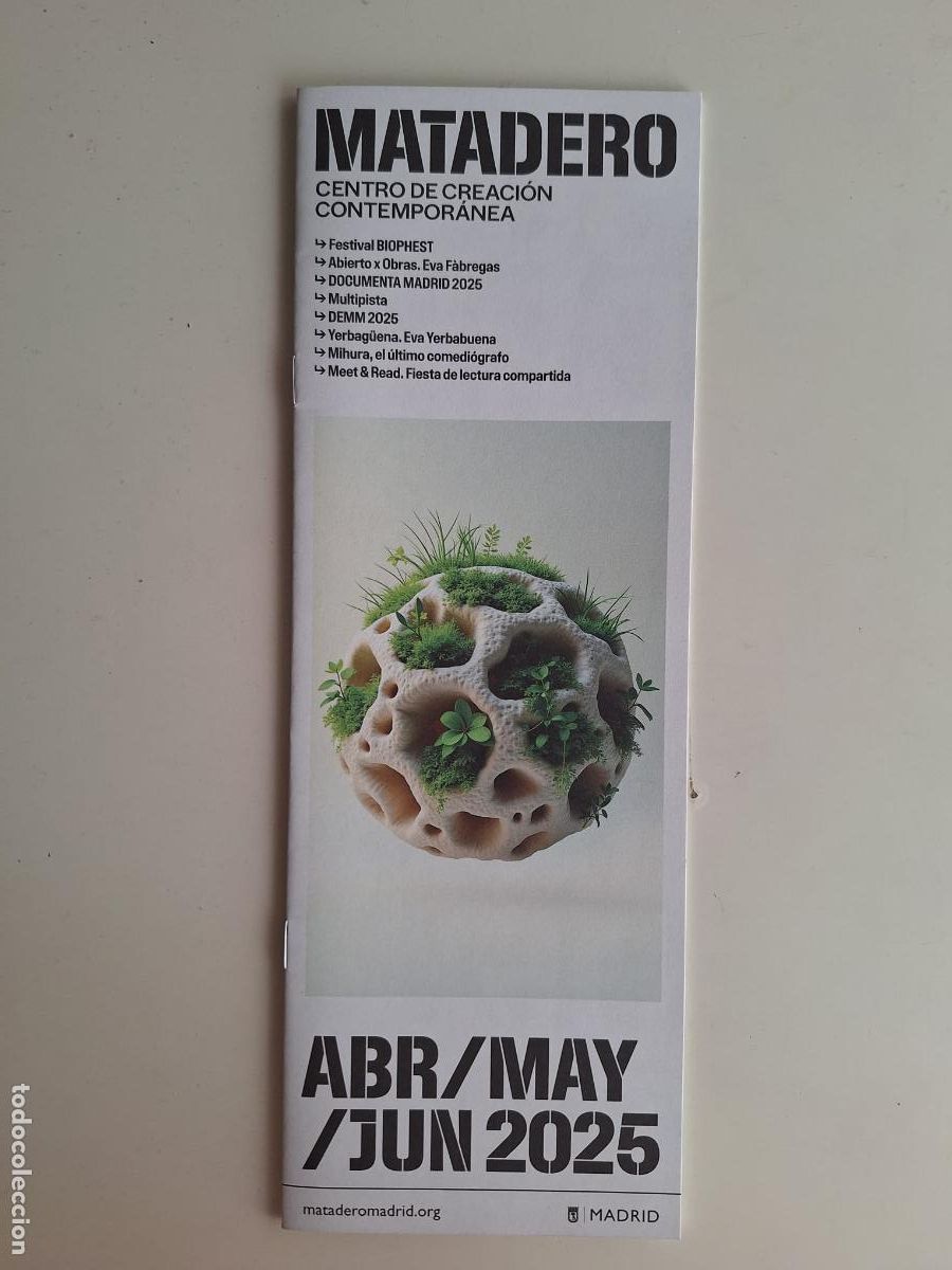 Coleccionismo: Folleto programaci&oacute;n Matadero Centro de Creaci&oacute;n Contempor&aacute;nea Madrid Abril Mayo Junio 2025