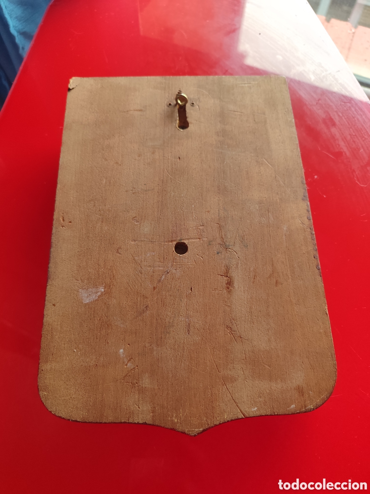Coleccionismo: Metopa de metal y madera - Foto 2