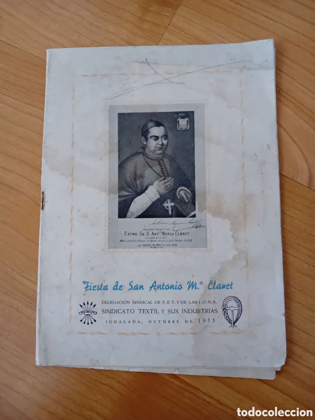 Collezionismo: PROGRAMA FIESTA SAN ANTONIO MARIA CLAVET. IGUALADA. 1955. 8 PAGINAS