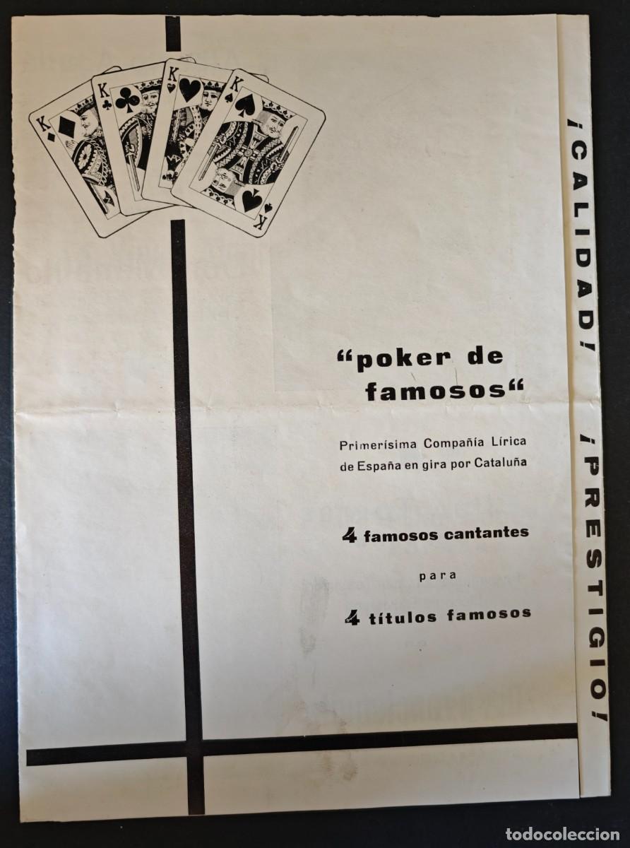 Coleccionismo: PROGRAMA - COMPA&Ntilde;IA DE ZARZUELAS GIRA EN CATALU&Ntilde;A - Foto 1