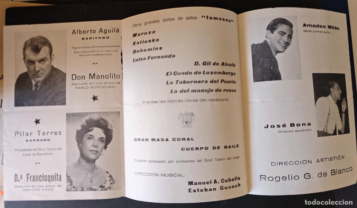 Coleccionismo: PROGRAMA - COMPA&Ntilde;IA DE ZARZUELAS GIRA EN CATALU&Ntilde;A - Foto 3